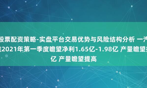 股票配资策略-实盘平台交易优势与风险结构分析 一汽富维2021年第一季度瞻望净利1.65亿-1.98亿 产量瞻望提高