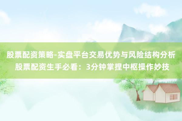股票配资策略-实盘平台交易优势与风险结构分析 股票配资生手必看：3分钟掌捏中枢操作妙技